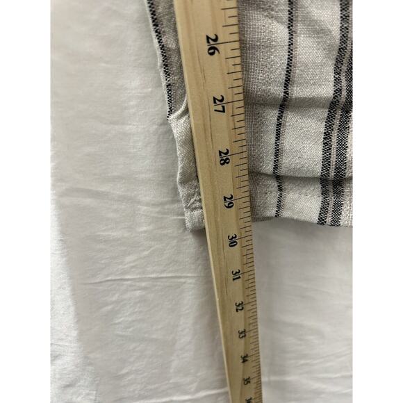 SO Womens Size M Striped Linen & Rayon Wide Leg Elastic Waist Beach Pants Boho - Picture 7 of 15